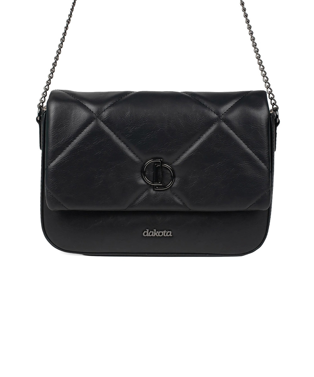 Bolsa Transversal Dakota Matelassê Preto
