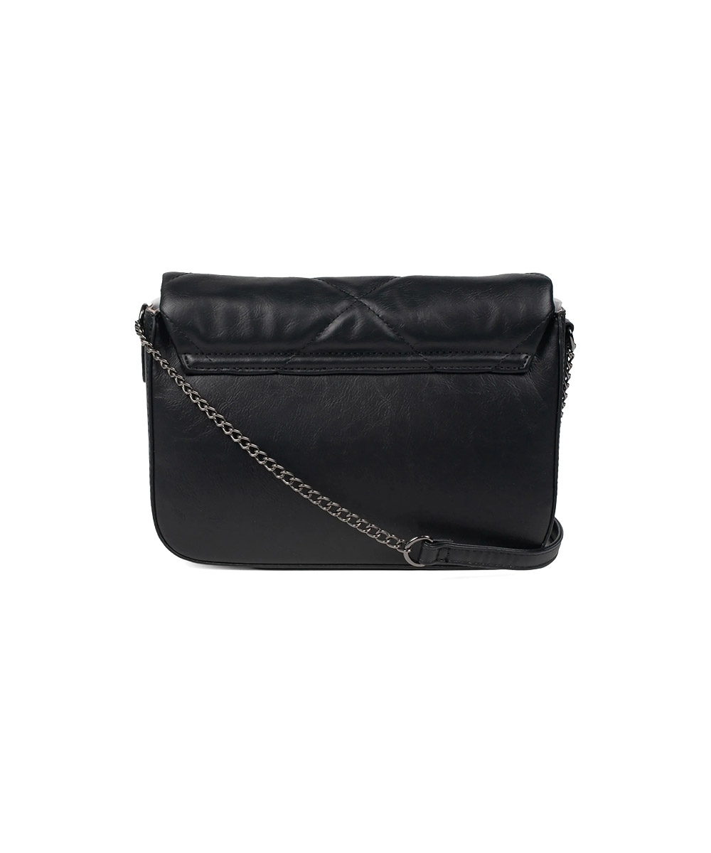 Bolsa Transversal Dakota Matelassê Preto