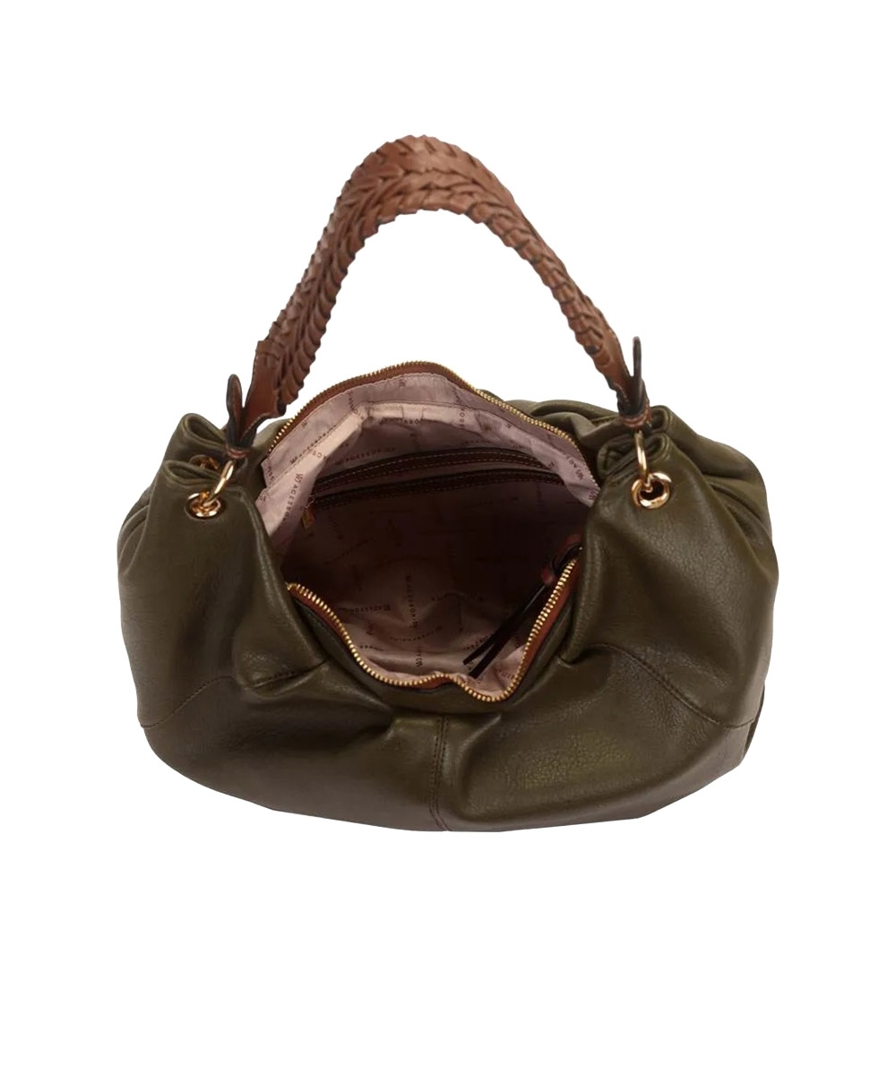 Bolsa Hobo Wj Grande Alça Trançada Verde
