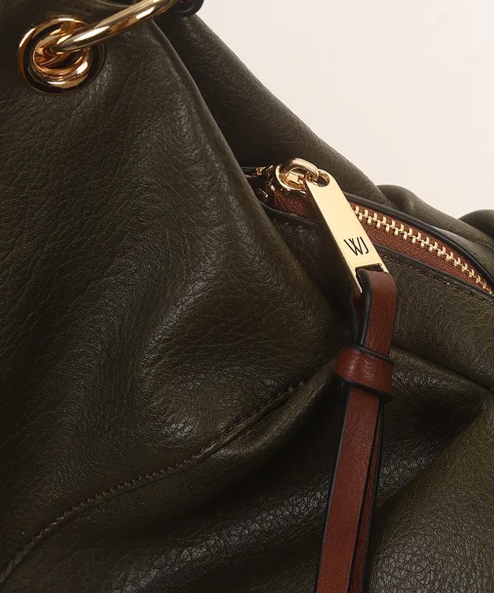 Bolsa Hobo Wj Grande Alça Trançada Verde