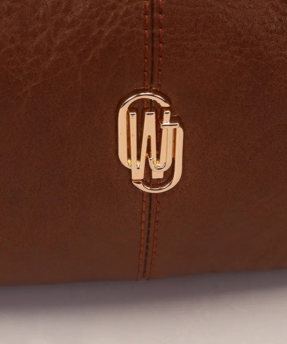 Bolsa Hobo Wj Grande Alça Trançada Marrom