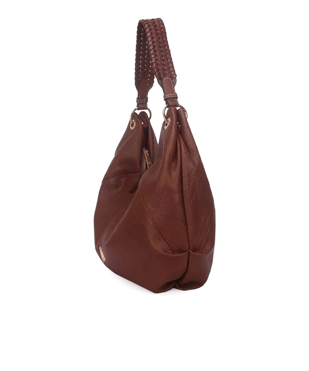 Bolsa Hobo Wj Grande Alça Trançada Marrom