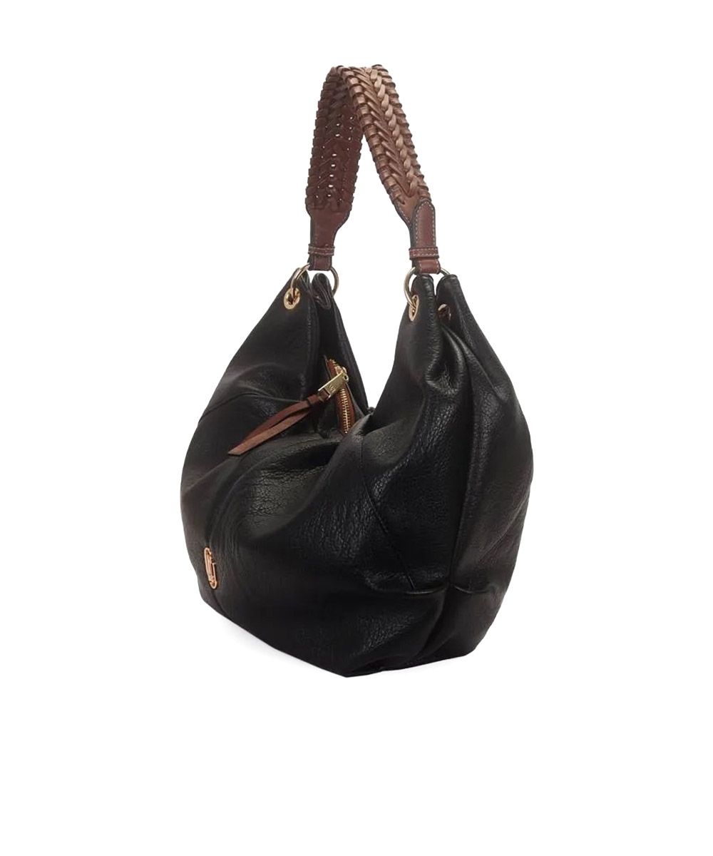 Bolsa Hobo Wj Grande Alça Trançada Preto