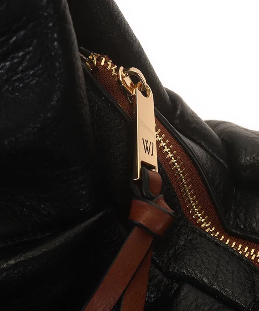 Bolsa Hobo Wj Grande Alça Trançada Preto