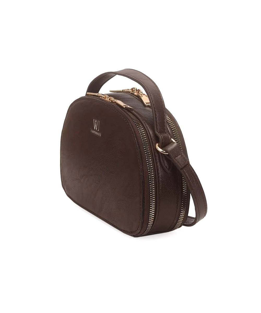 Bolsa Transversal Wj Pequena Marrom