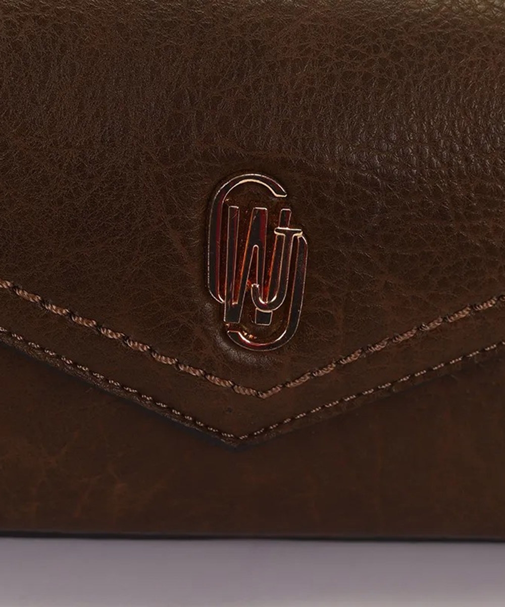 Bolsa Transversal Pequena Wj Alça Trançada Marrom