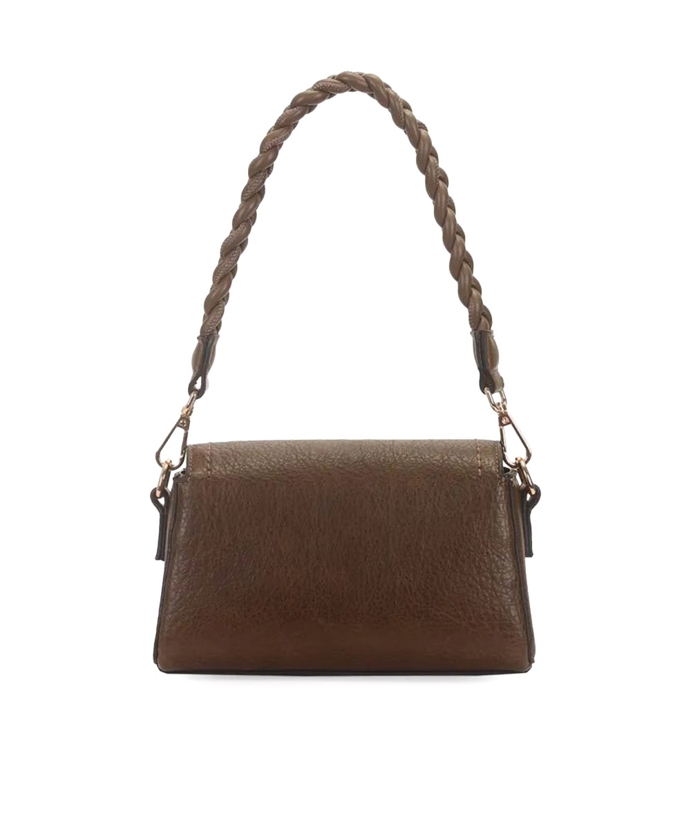 Bolsa Transversal Pequena Wj Alça Trançada Marrom