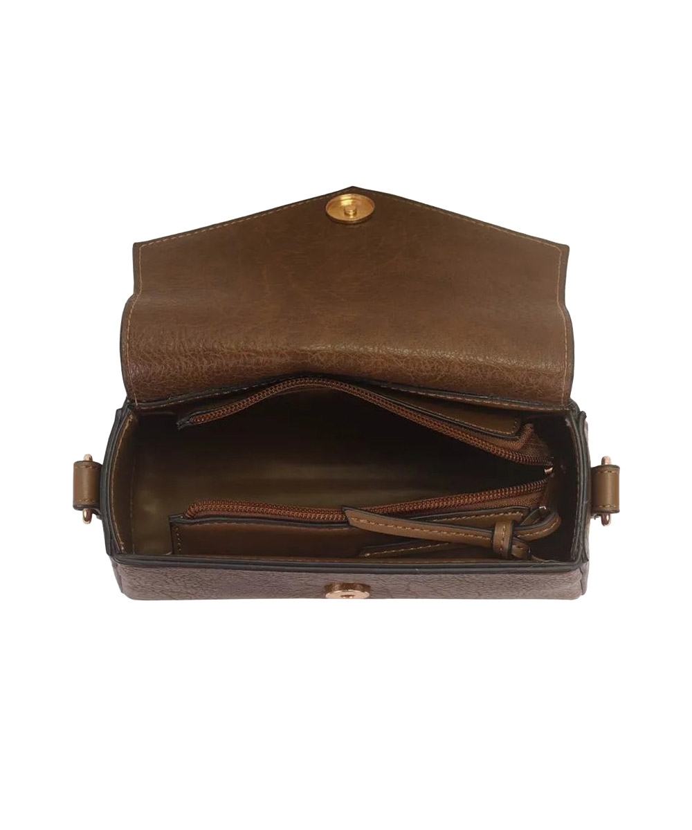 Bolsa Transversal Pequena Wj Alça Trançada Marrom