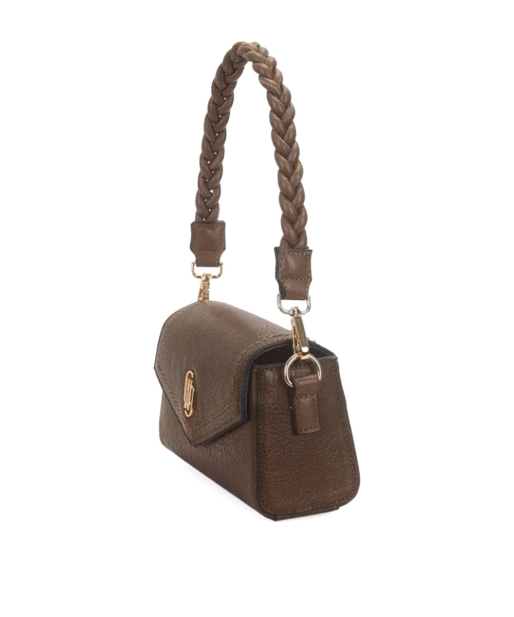 Bolsa Transversal Pequena Wj Alça Trançada Marrom