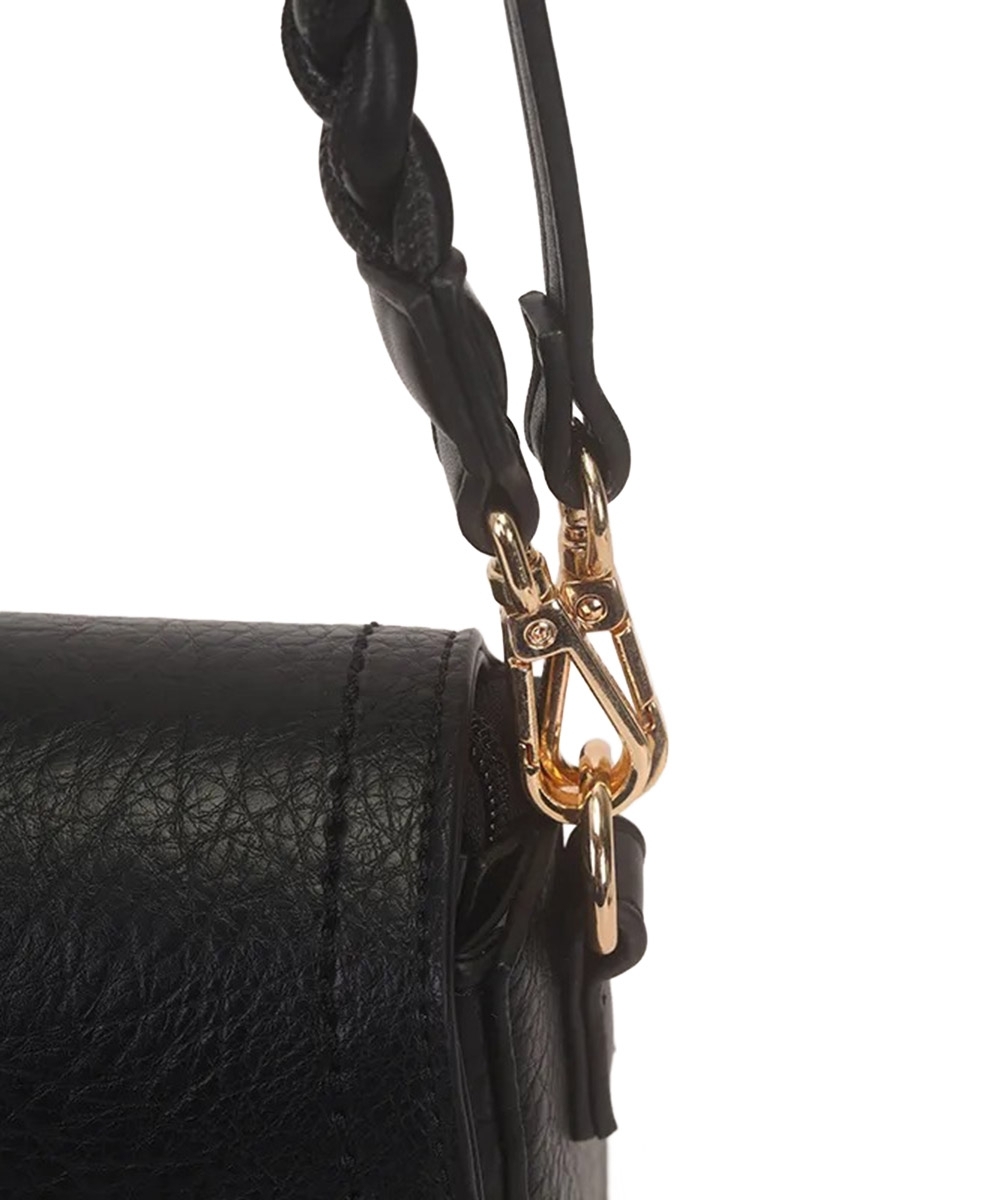 Bolsa Transversal Pequena Wj Alça Trançada Preto
