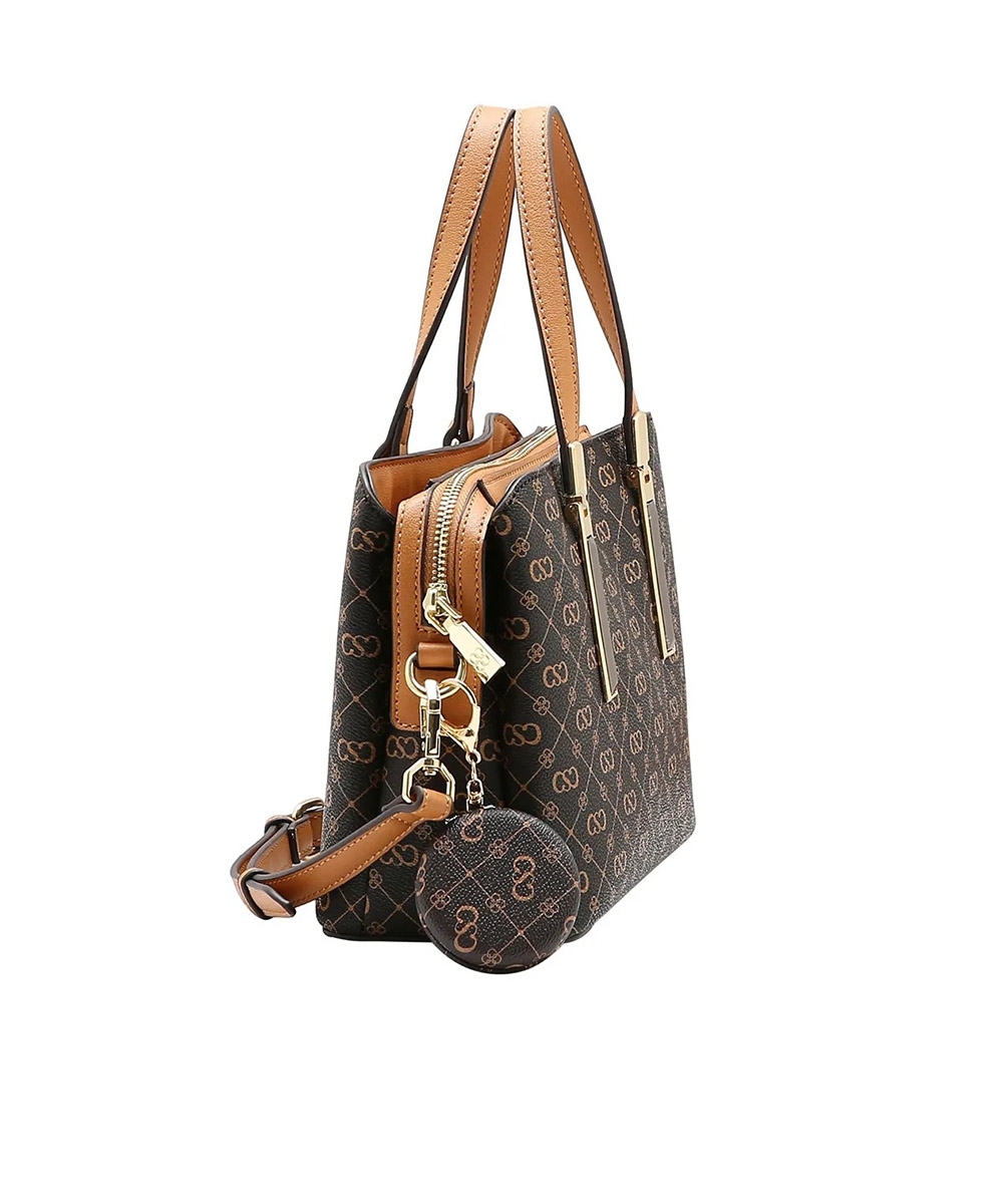 Bolsa Mão Chenson Elegance Monograma Café