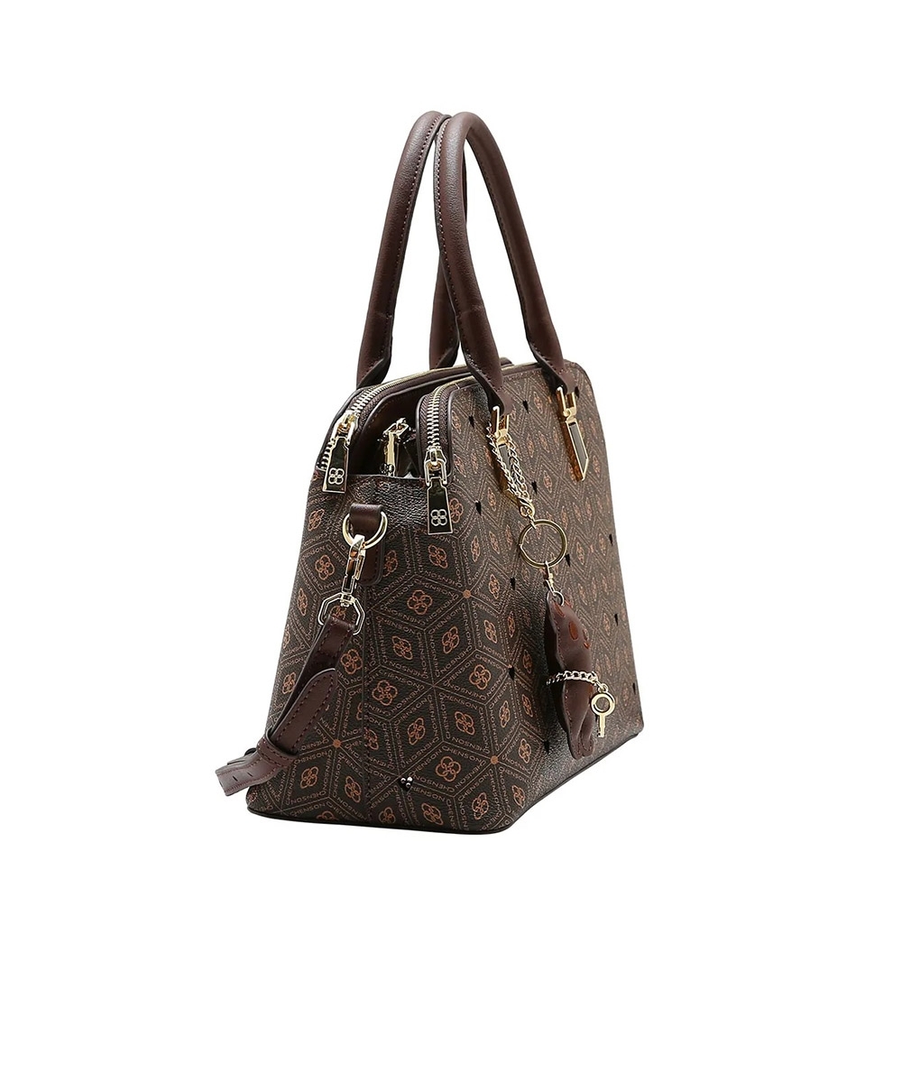 Bolsa Mão Chenson Coração Cristal Café