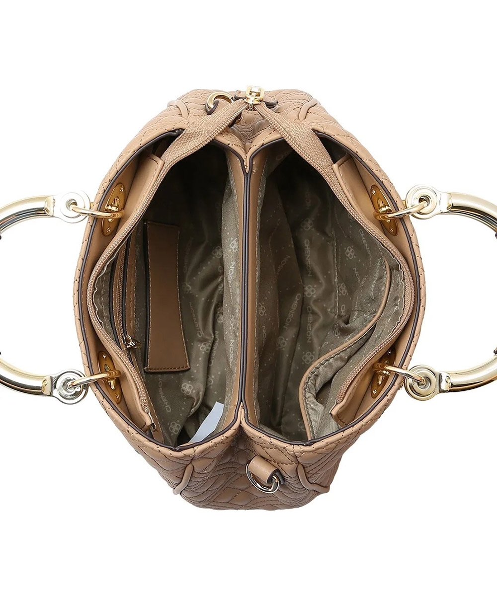 Bolsa Feminina Chenson Mão Matelassê Natural
