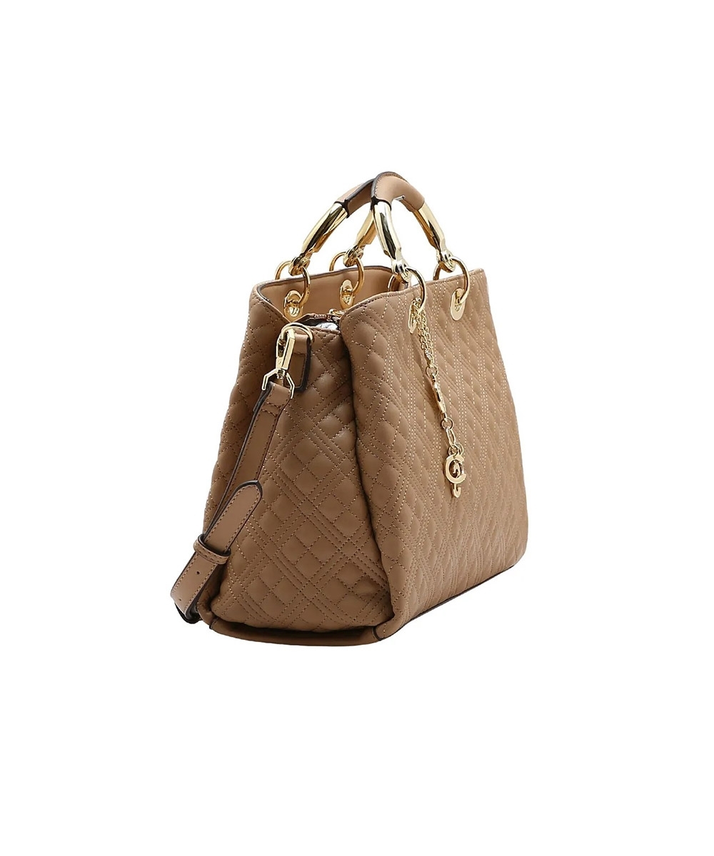 Bolsa Mão Chenson Matelassê Contemporâneo Natural