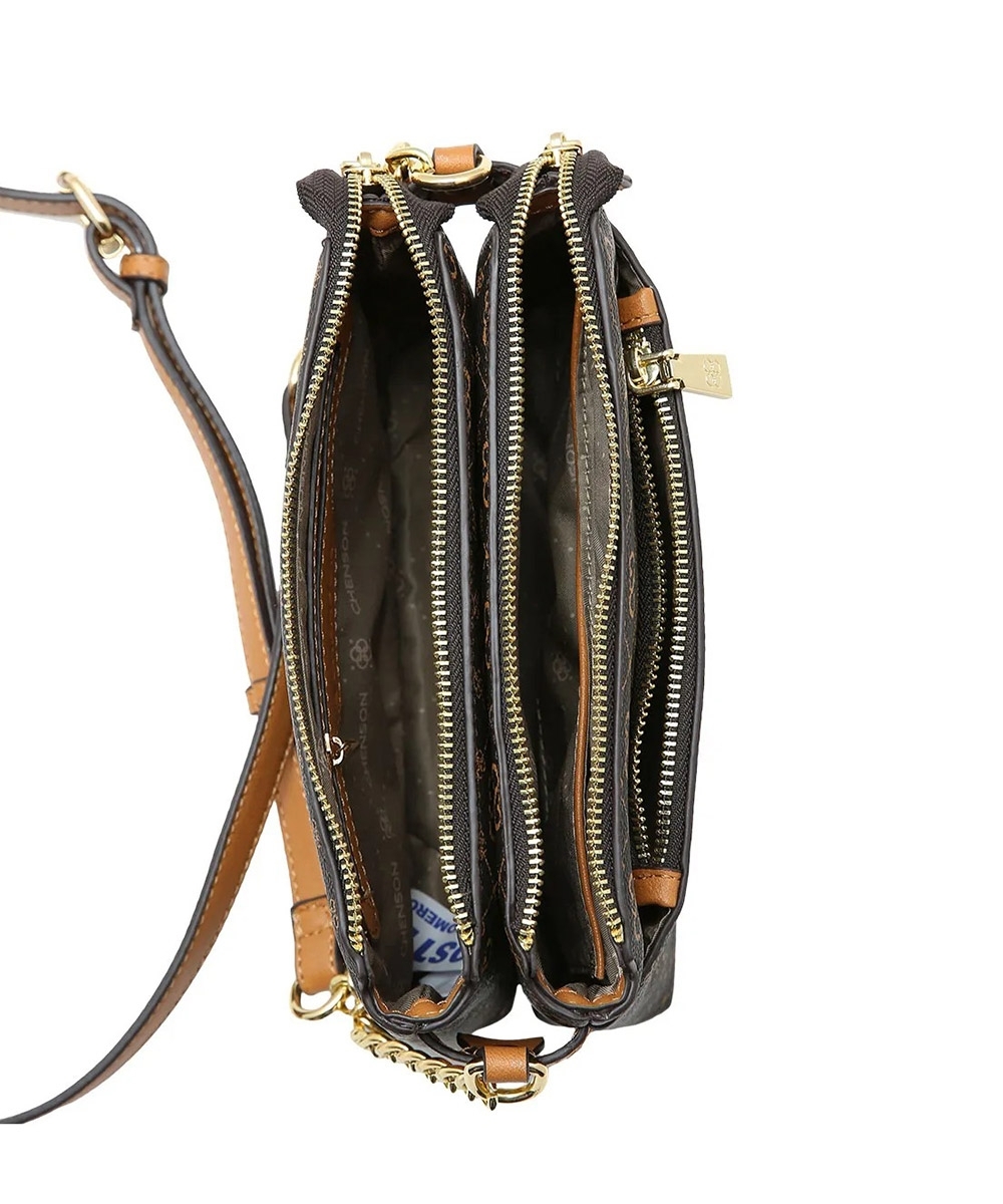 Bolsa Transversal Chenson Monograma Elegance Café