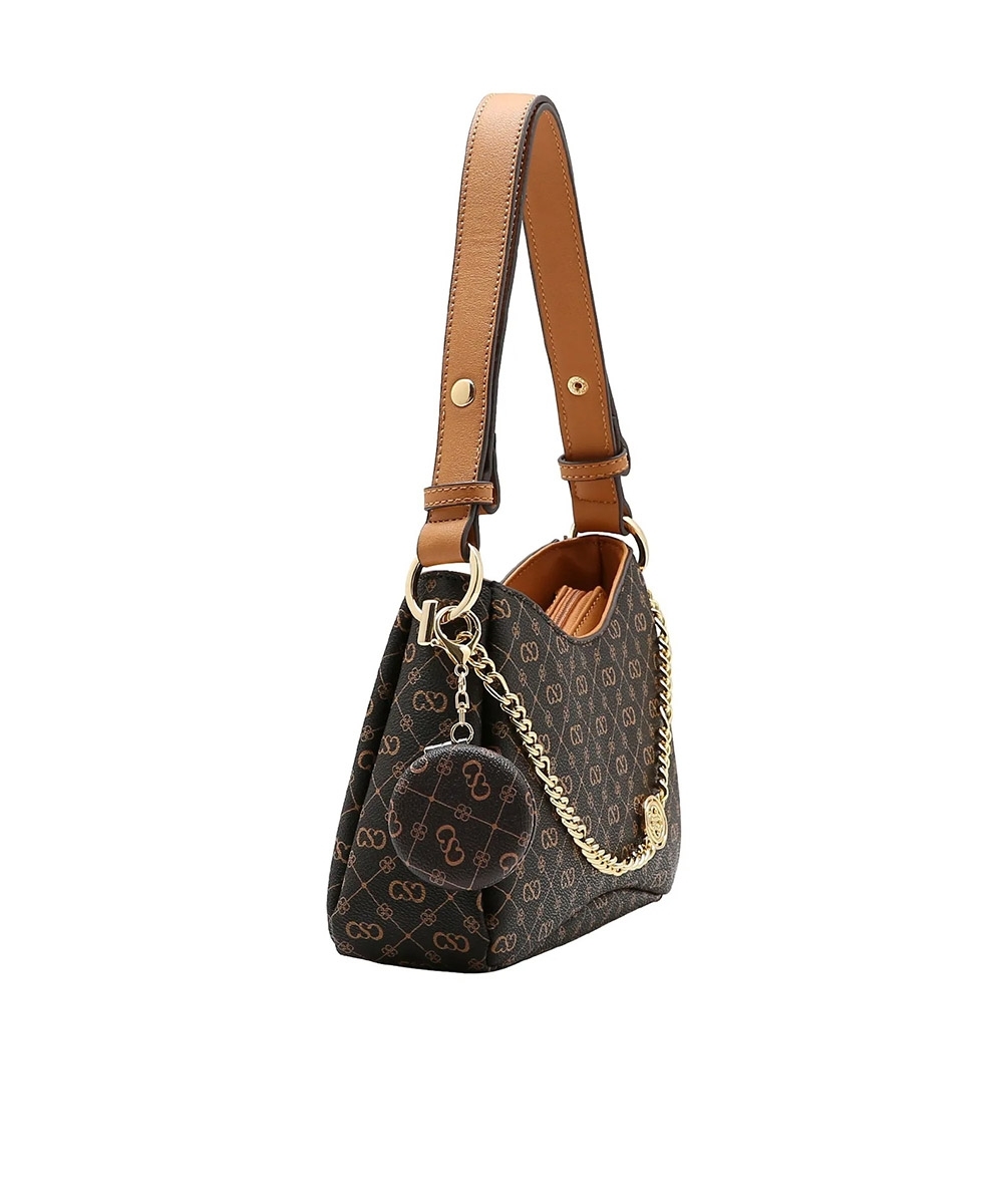 Bolsa Feminina Chenson Monograma Elegance Café