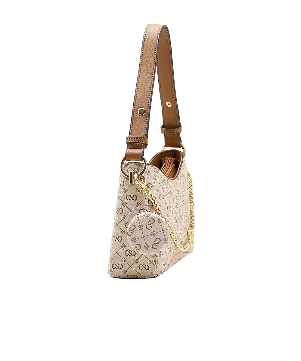 Bolsa Feminina Chenson Monograma Elegance Bege