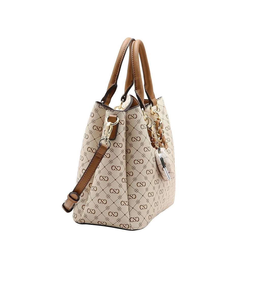 Bolsa Mão Chenson Monograma Elegance Bege