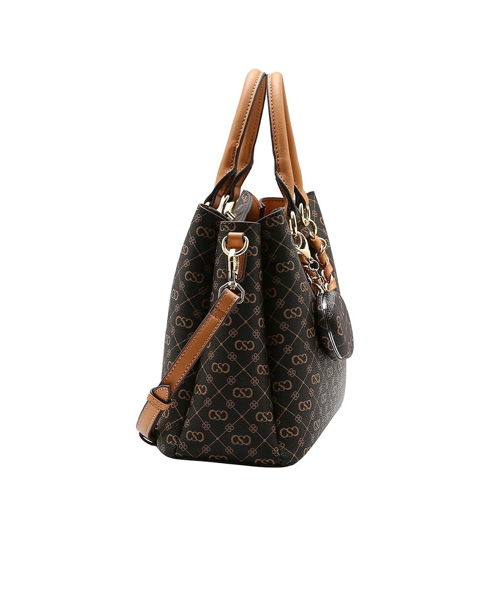Bolsa Mão Chenson Monograma Elegance Café