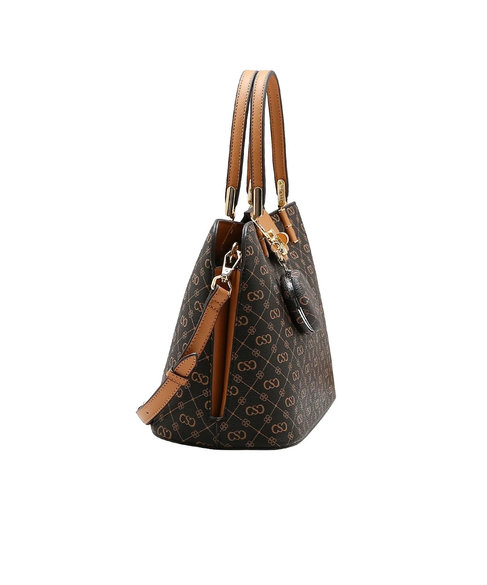 Bolsa Mão Chenson Monograma Elegance Café