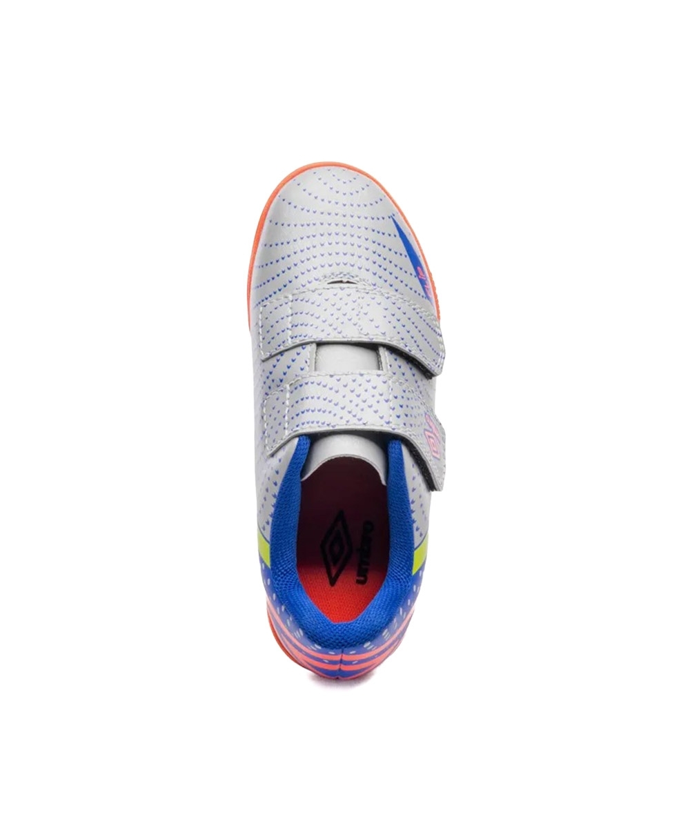 Chuteira Futsal Umbro Flip Kids U07fb00193 Cinza/azul