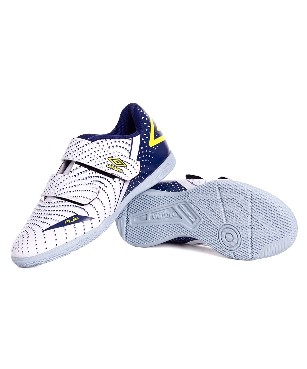 Chuteira Futsal Umbro Flip Kids U07fb00193 Branco/azul