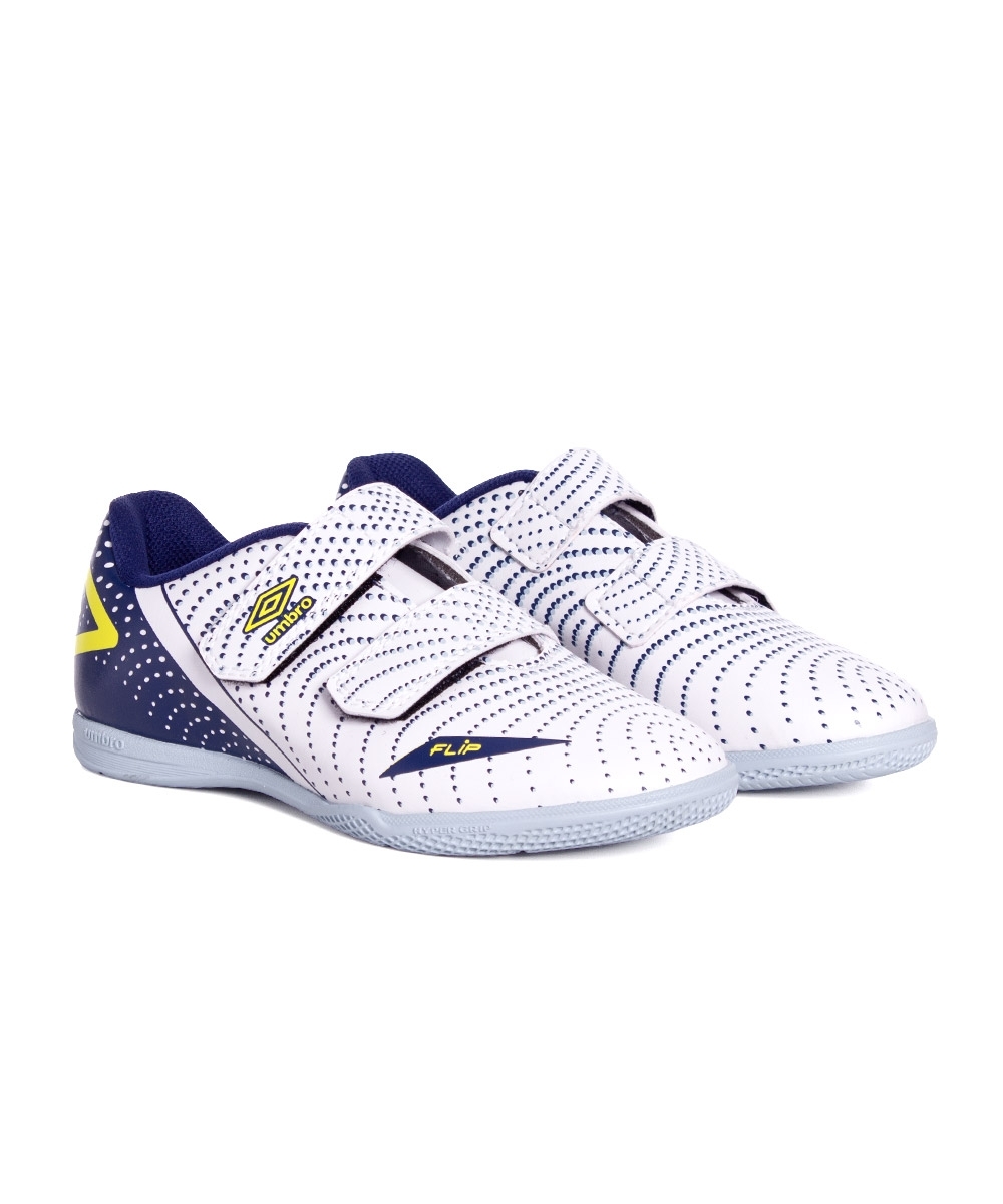 Chuteira Futsal Umbro Flip Kids U07fb00193 Branco/azul
