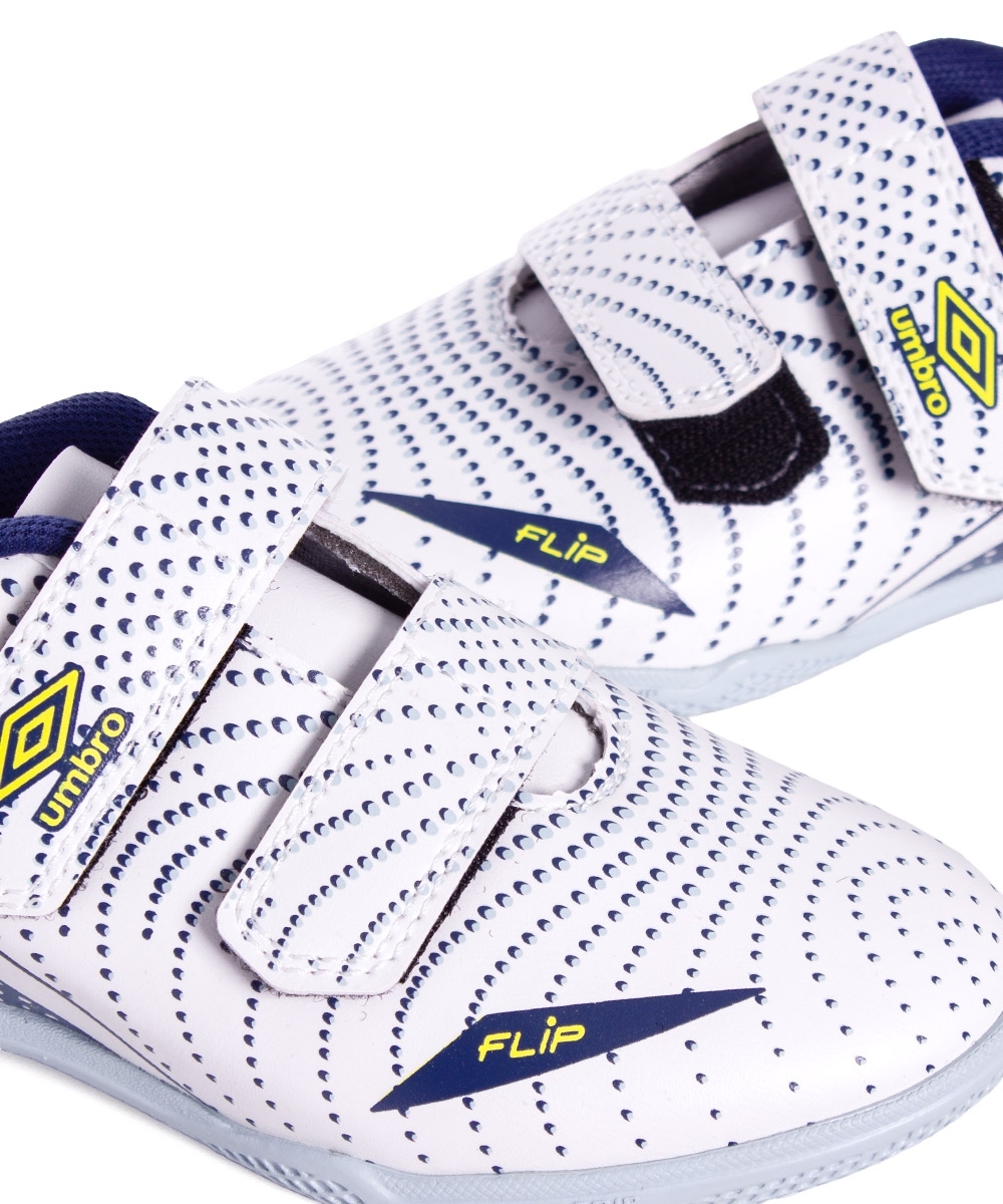 Chuteira Futsal Umbro Flip Kids U07fb00193 Branco/azul
