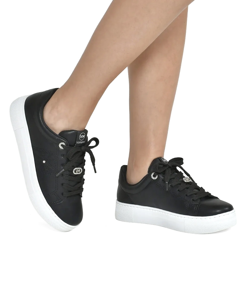Tênis Feminino Via Marte Casual Preto