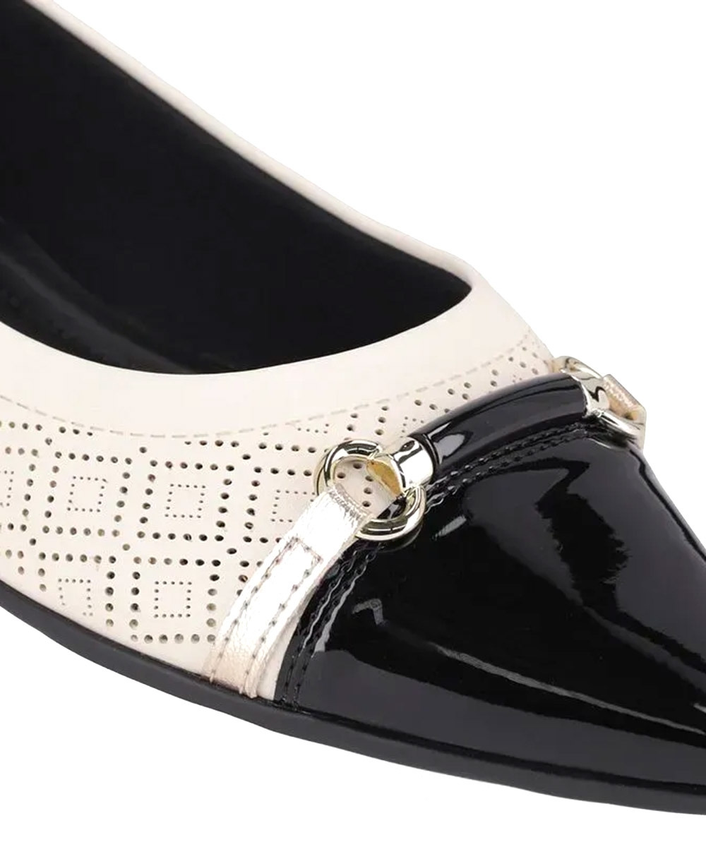 Sapatilha Bico Fino Piccadilly Ana Off White