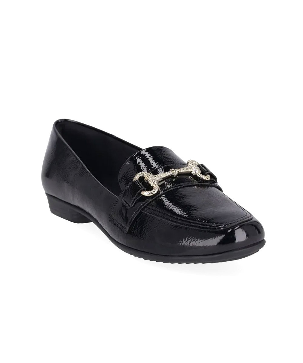 Sapato Loafer Piccadilly Raquel Salto Baixo Preto