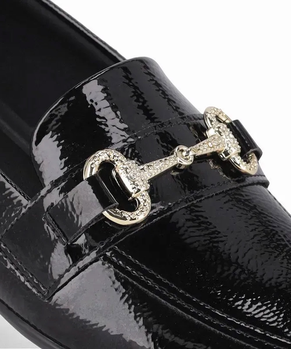 Sapato Loafer Piccadilly Raquel Salto Baixo Preto