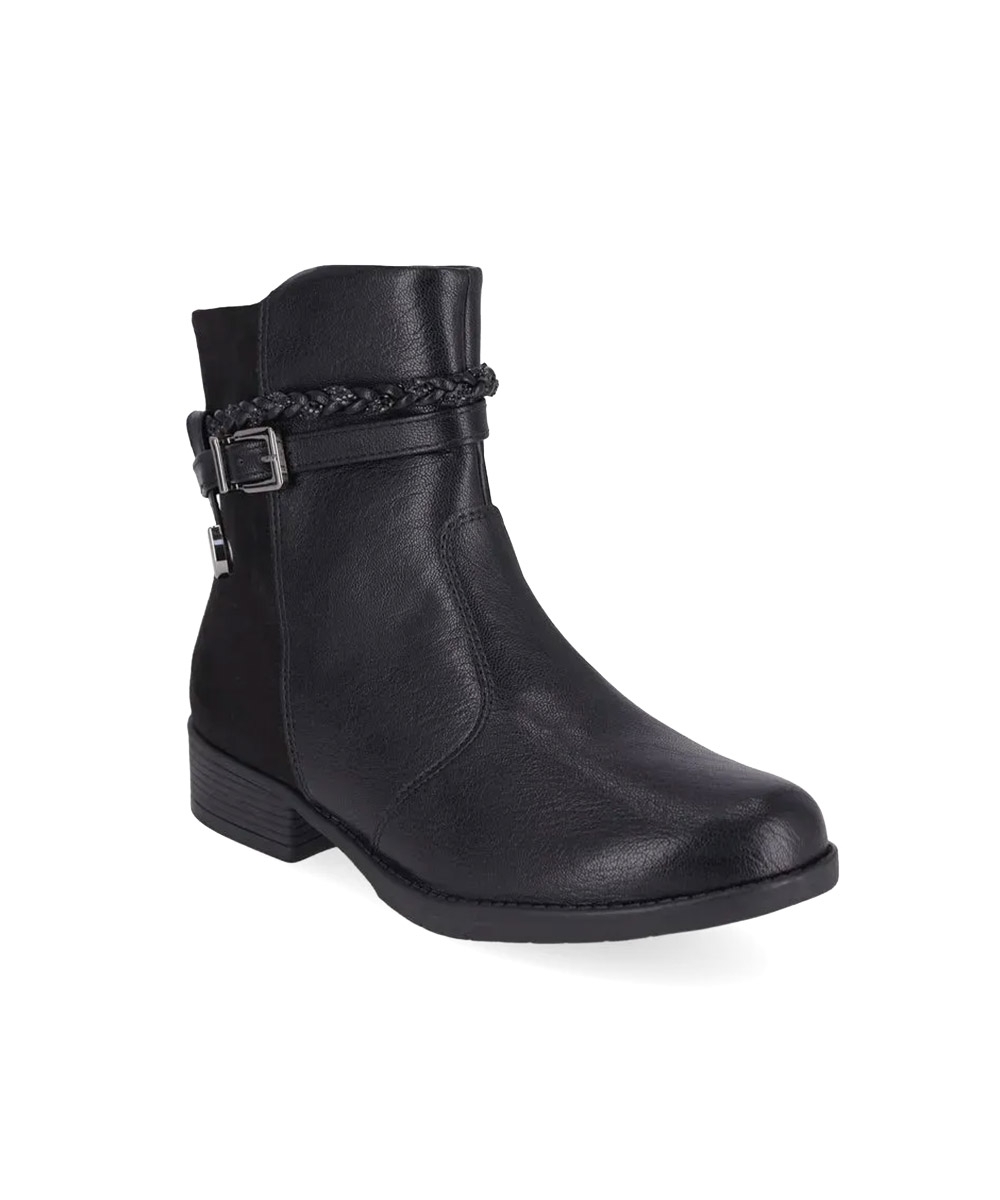 Bota Cano Curto Piccadilly Leci Salto Baixo Preto