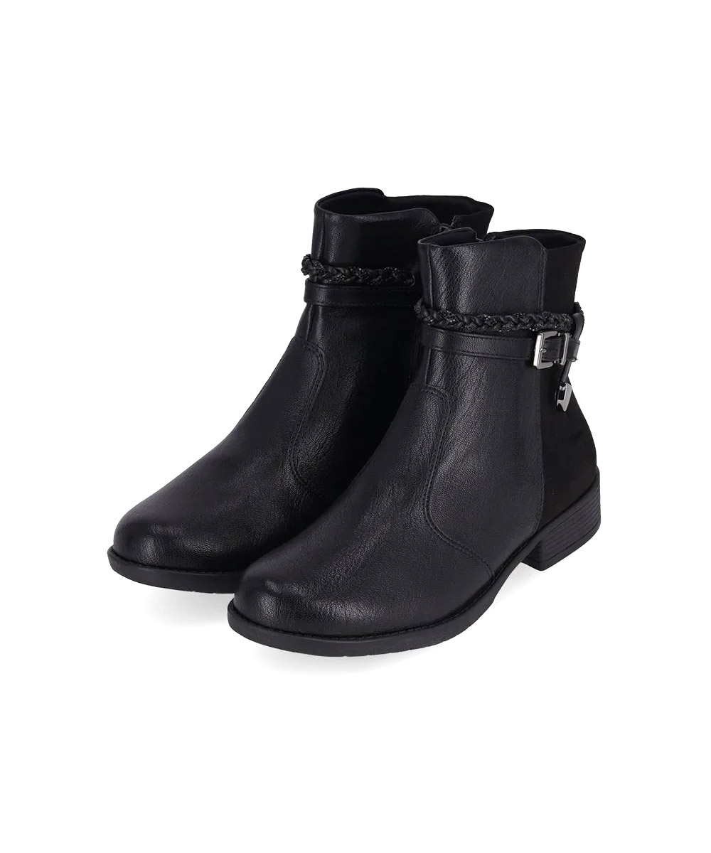 Bota Cano Curto Piccadilly Leci Salto Baixo Preto