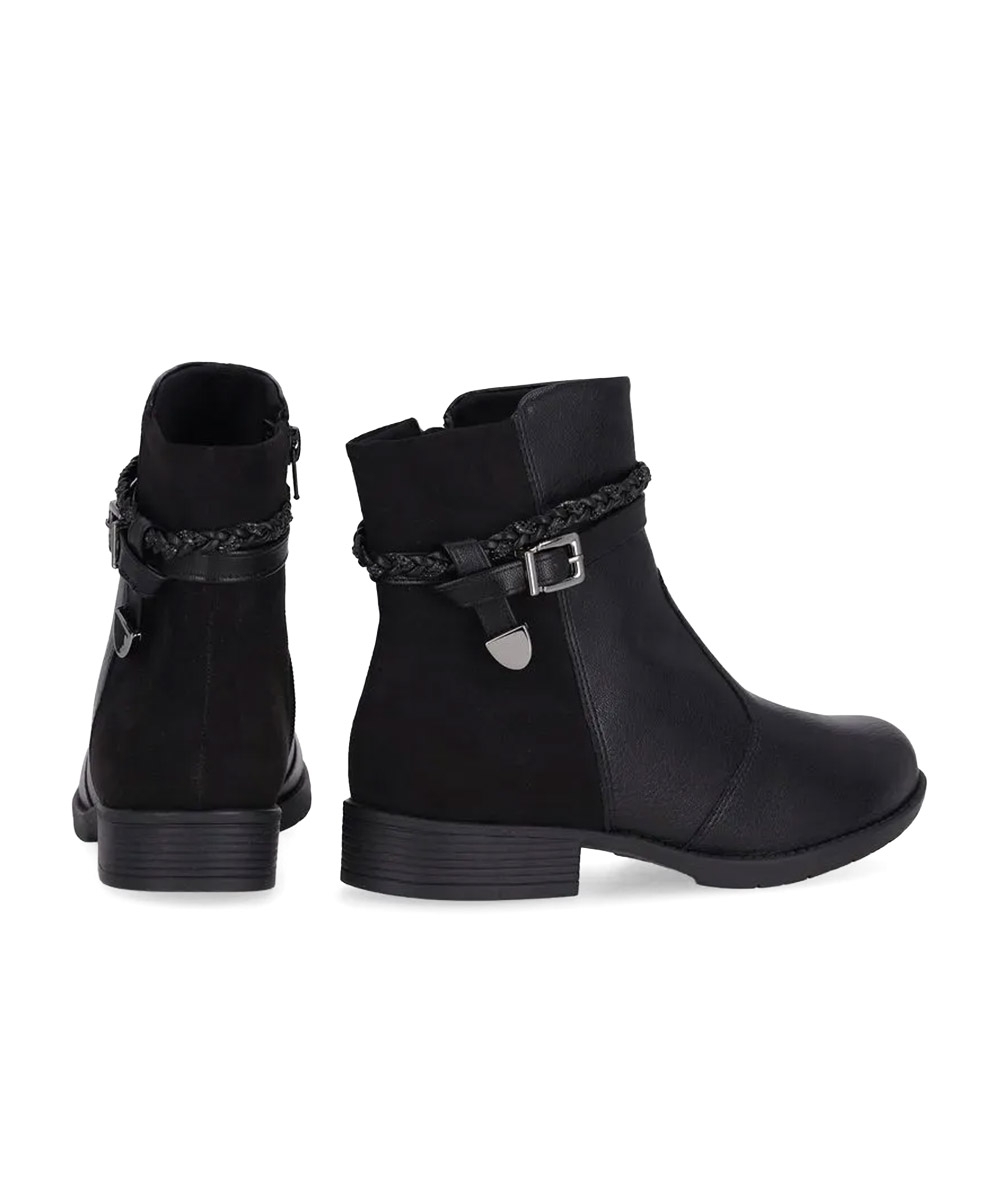 Bota Cano Curto Piccadilly Leci Salto Baixo Preto