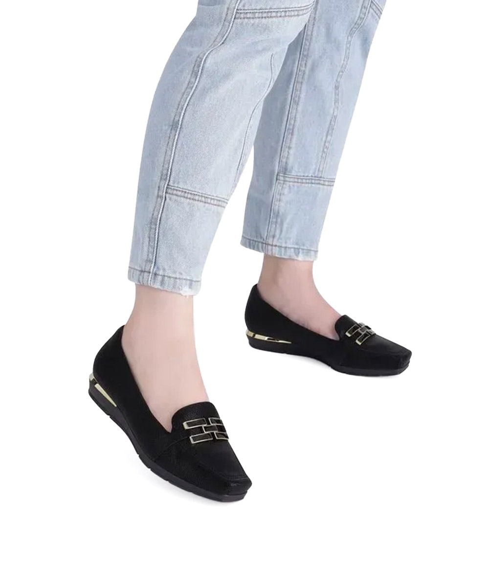 Sapato Loafer Piccadilly Fernanda Salto Baixo Preto