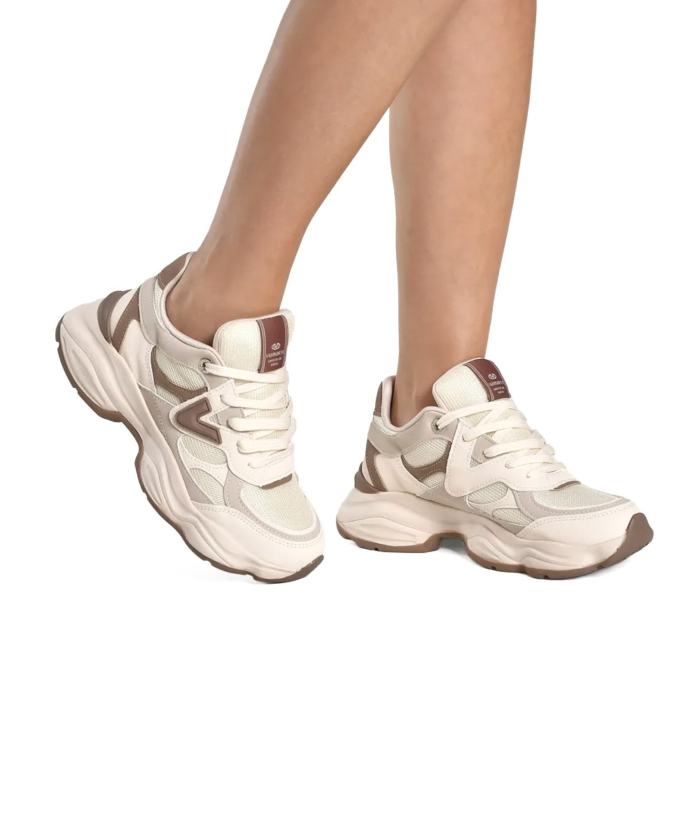 Tênis Feminino Via Marte Casual Chunky Marfim
