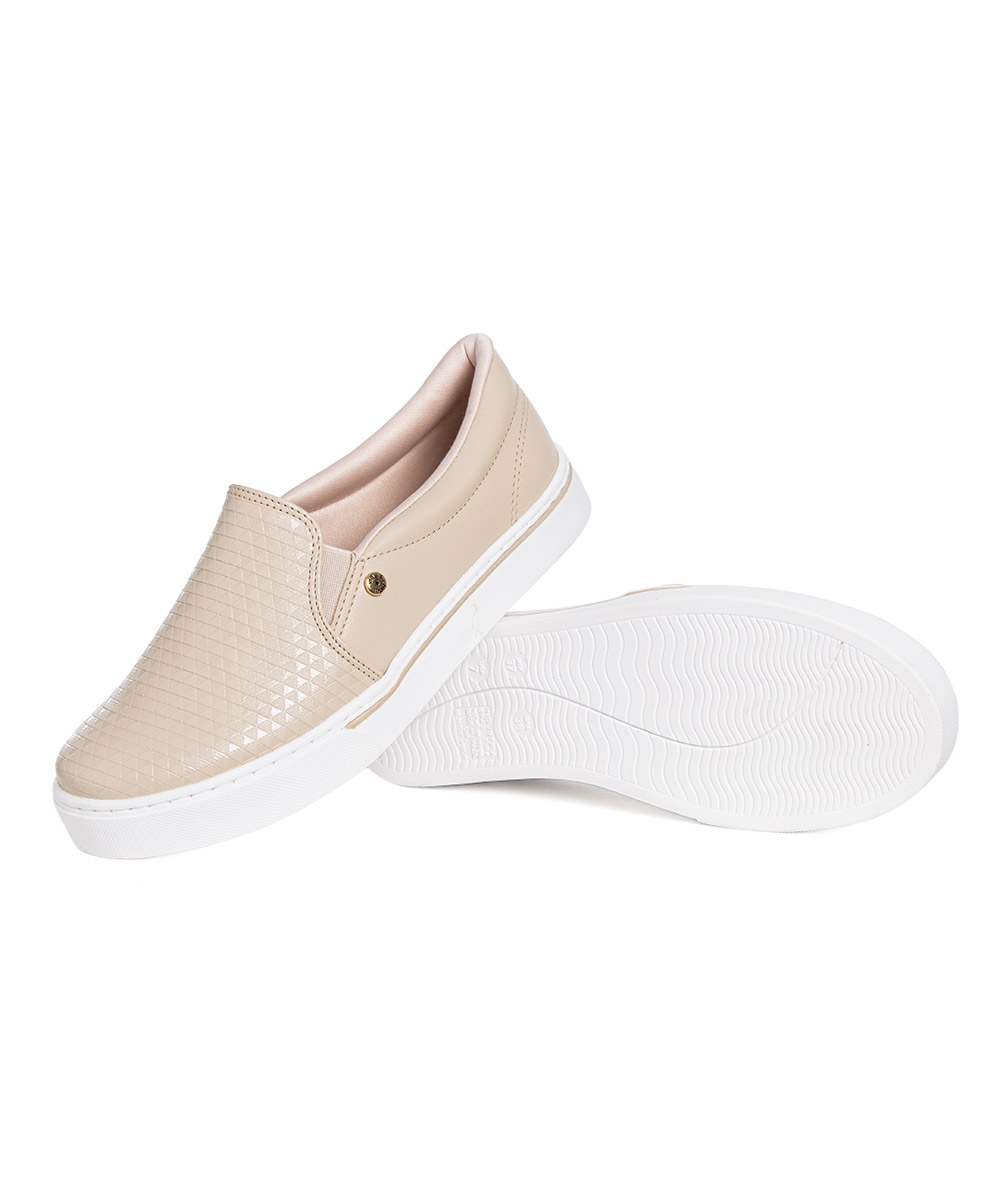Tênis Feminino Via Marte Slip On Bege