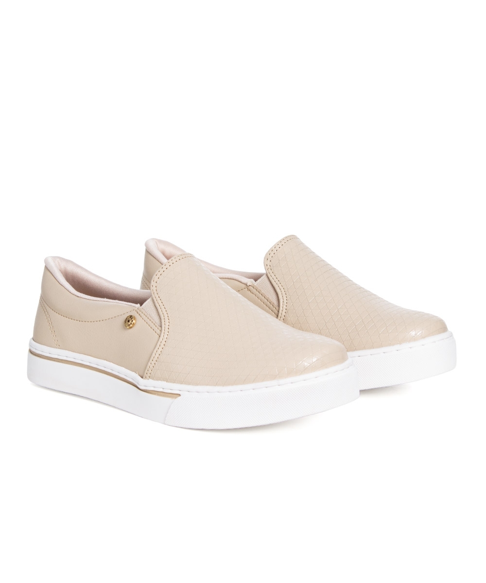 Tênis Feminino Via Marte Slip On Bege