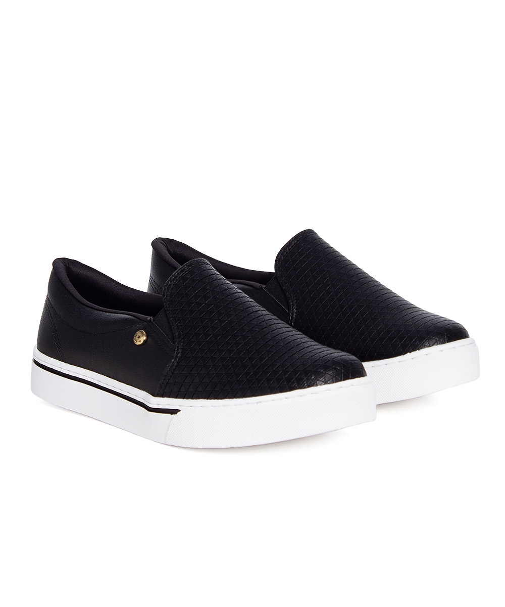 Tênis Feminino Via Marte Slip On Preto