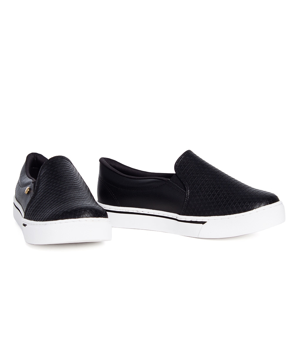 Tênis Feminino Via Marte Slip On Preto