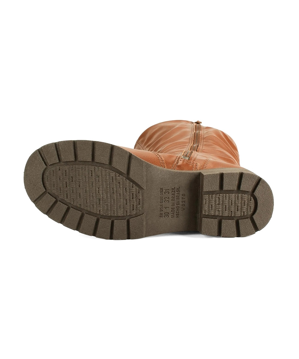 Bota Cano Longo Pink Cats Infantil Marrom