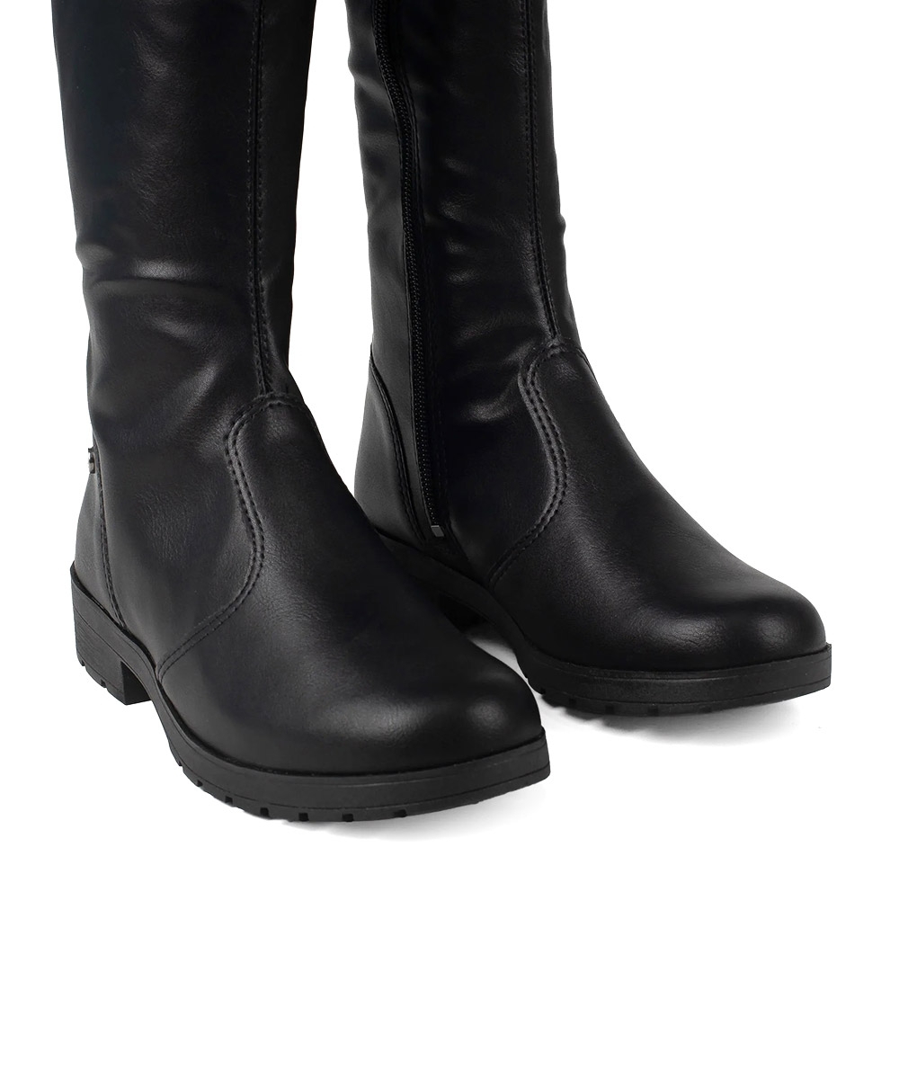 Bota Cano Longo Pink Cats Infantil Preto