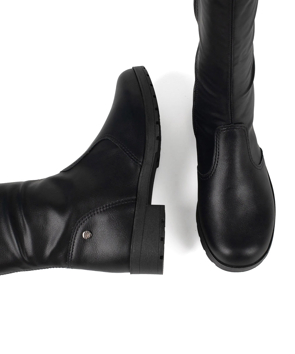 Bota Cano Longo Pink Cats Infantil Preto
