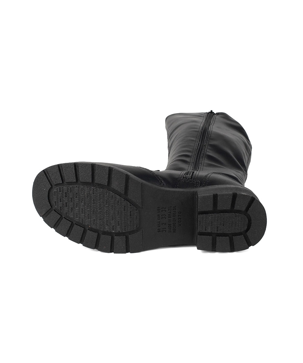 Bota Cano Longo Pink Cats Infantil Preto