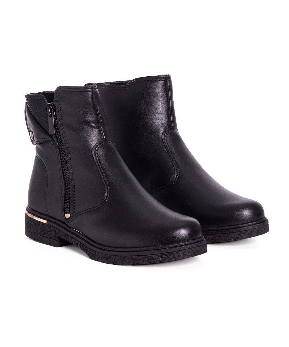 Bota Cano Curto Pink Cats Infantil Preto