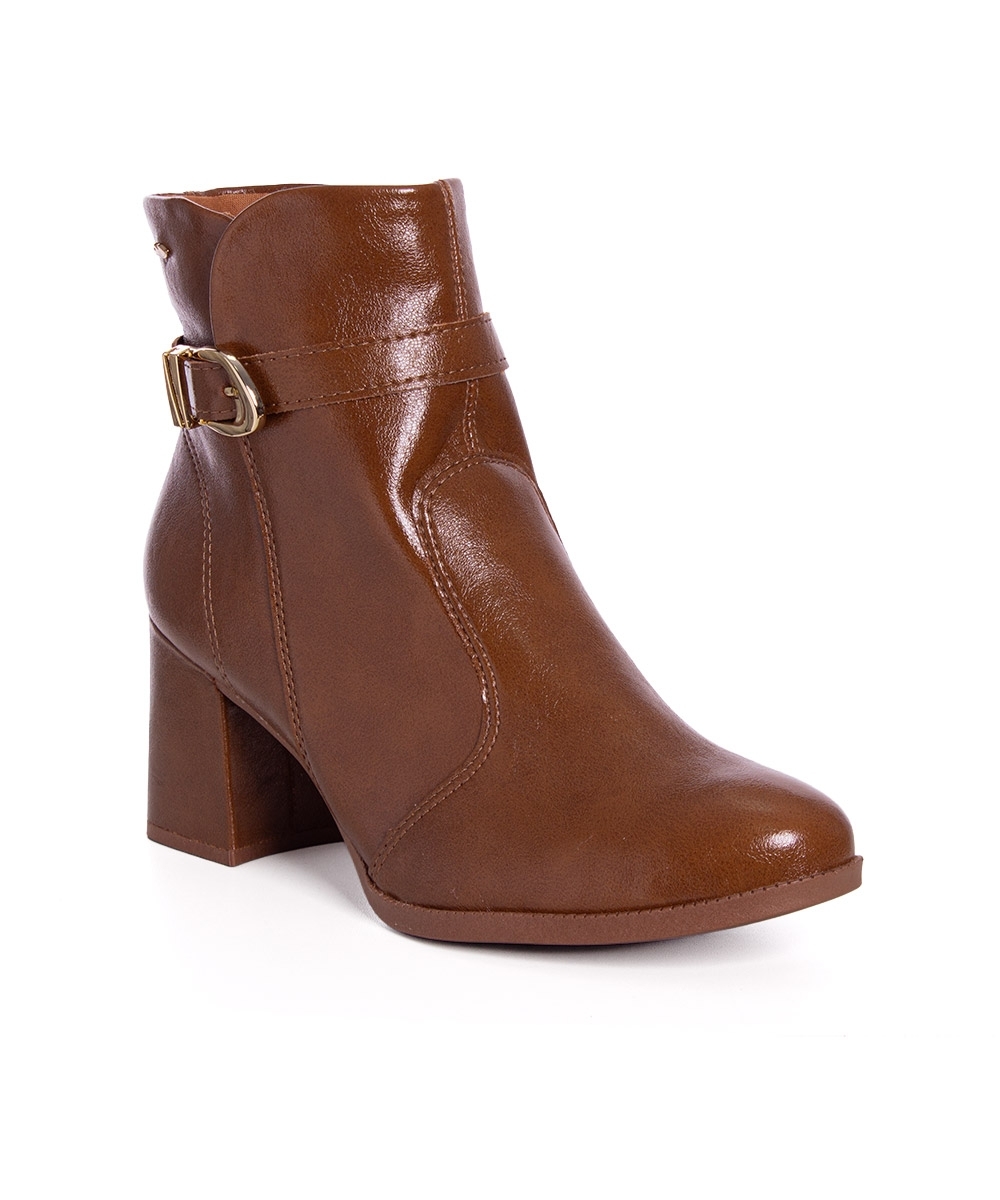 Bota Cano Curto Dakota Salto Bloco Castanho