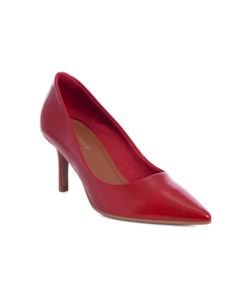Scarpin Bebecê Salto Médio Fino Vermelho