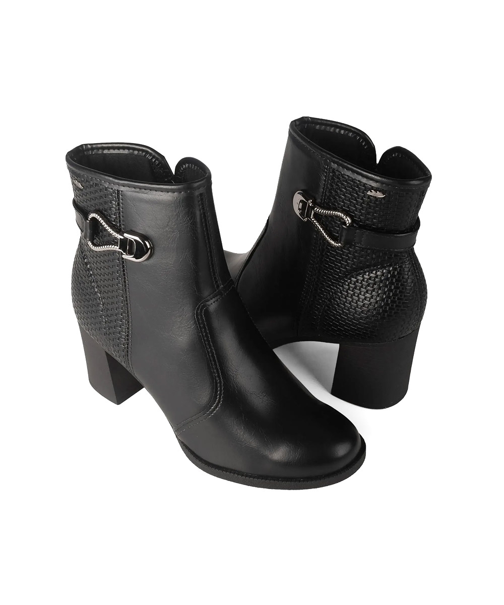 Bota Cano Curto Dakota Salto Bloco Preto
