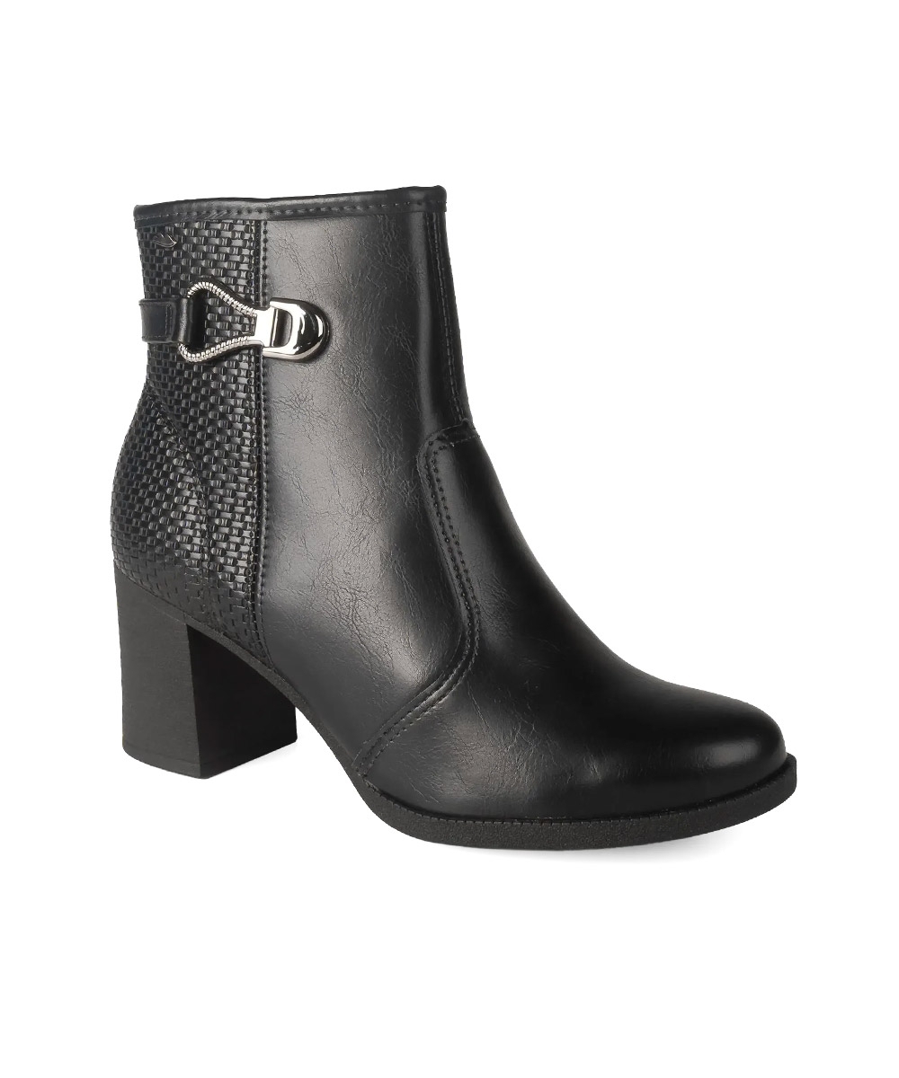 Bota Cano Curto Dakota Salto Bloco Preto